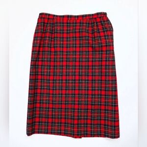 Pendleton Vintage Prince Charles Edward Stewart Red Plaid Tartan Skirt 12